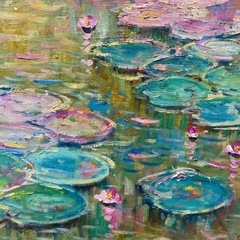 田中均 【 睡蓮 】 油彩画