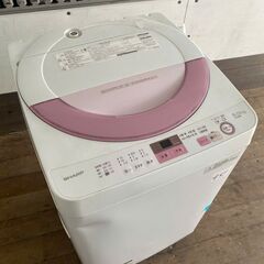 NO 451 🌈北九州市内配送設置無料✨🌈 ES-GE6A-P 全自動洗濯機 ピンク系 [洗濯6.0kg /乾燥機能無 /上開き]