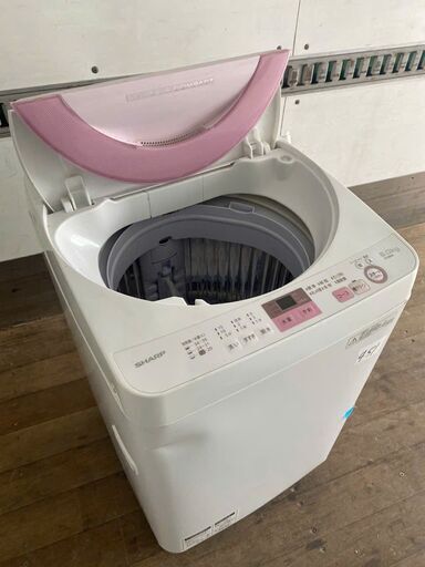 NO 451 北九州市内配送設置無料✨ ES-GE6A-P 全自動洗濯機 ピンク系  