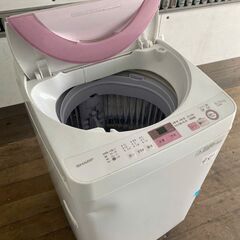 NO 451 🌈北九州市内配送設置無料✨🌈 ES-GE6A-P 全自動洗濯機 ピンク系 [洗濯6.0kg /乾燥機能無 /上開き]