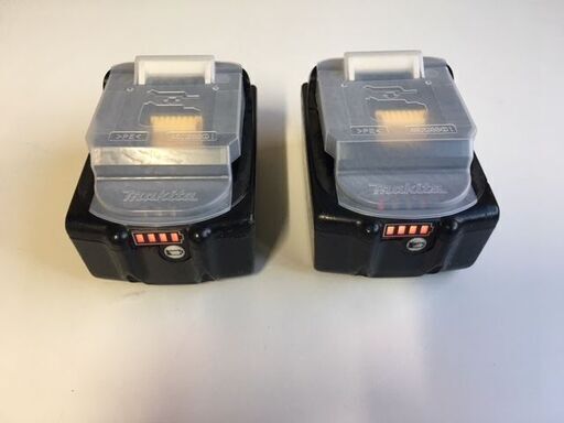 中古品/フル充電・動作確認済み　2個まとめて　makita/マキタ　純正バッテリ　BL1860B　6.0Ah　A-60464　残量表示・雪マーク