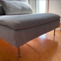 【美品】【引き取り限定】IKEA イケア ソーデルハムン ソファ 1人掛け ベージュ/ブラウン　グレー