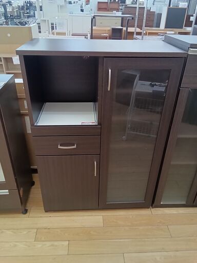 ★ジモティ割あり★ ニトリ レンジ台 ブラウン H115×D80×W40 クリーニング済み TK2983
