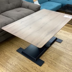 KI-10【新入荷 リサイクル品】ニトリ 120昇降テーブル ブラウン