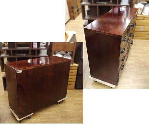 岩谷堂 整理箪笥 4段チェスト 幅120×奥行45.6×高さ87cm 漆塗り 鍵付き 民芸家具 タンス 札幌市 豊平区 西岡 岩谷堂 整理箪笥 4段チェスト 幅120×奥行45.6×高さ87cm 漆塗り 鍵付き