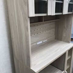☆ジモティ割あり☆ 食器棚 薄茶色 H182×W90×D41 クリーニング済み