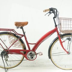 ジモティ来店特価!! 軽快車 SOUTHERNPORT レッド 27インチ J-1060