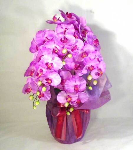 【受け渡し者、決定】胡蝶蘭の造花 ピンクパープル-2 【雑貨屋さんの在庫処分・もちろん新品】