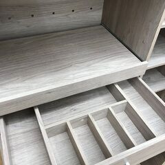 ☆ジモティ割あり☆ 食器棚 薄茶色 H182×W90×D41 クリーニング済み