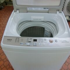 ID 382756　洗濯機7K　アクア　２０１９年　外層カバー破損あり　AQW-GV70G