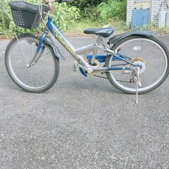 ≪商談中≫子供用自転車22インチ青シルバー