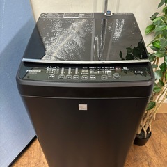 I616 🌈 ジモティー限定価格！ Hisense 洗濯機 （5.5㎏）スタイリッシュなマットブラック ⭐ 動作確認済 ⭐ クリーニング済