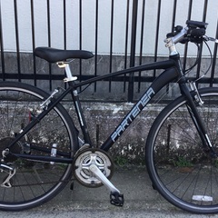 パルテンザ・クロスバイク・軽量アルミフレーム・3×8段変速・700×28c ブラック＜新品パーツ多数交換済＞