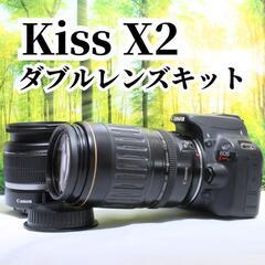 カメラバッグ付★Canon Kiss X2　ダブルレンズキット　初心者必見♪ Amazon | Canon デジタル一眼レフカメラ EOS Kiss X2 ボディ