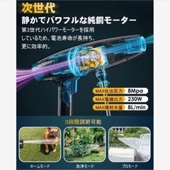 高圧洗浄機 コードレス BOOMAX 充電式 8MPa 20000mAh12M