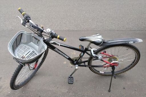 【売約済み】26インチ  Bridgestone 子ども用 自転車 9480円 6段切替 鍵 ライト付 新規防犯登録料コミ 390