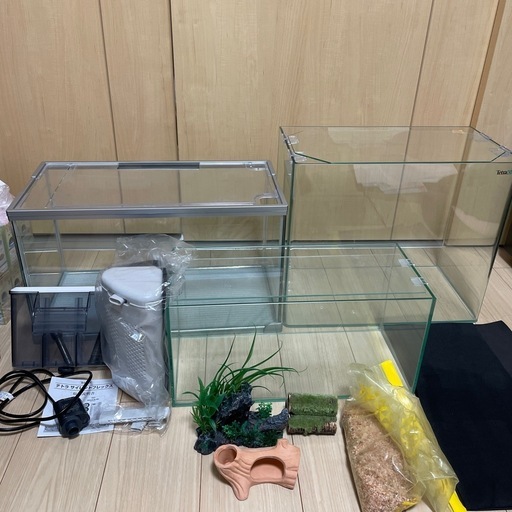 水槽 3個セット tetra GEX レイアウトおまけ付き