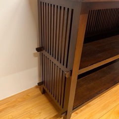 【GO-171】九州民芸家具？ 本棚 木製ラック 昭和レトロ アンティーク ヴィンテージ