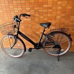 ほぼ新品自転車　26インチ　ママチャリ　6段変速