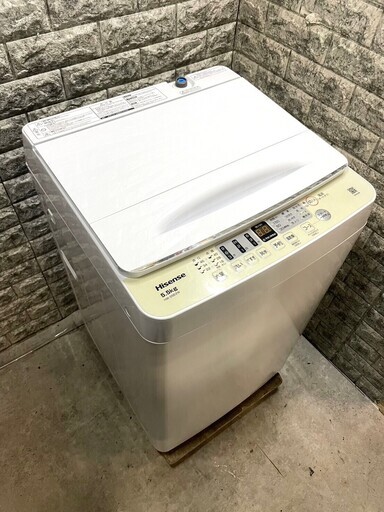 【高年式】大阪送料無料★3か月保障付き★洗濯機★2023年★ハイセンス★5.5kg★HW-55E2W★S-492