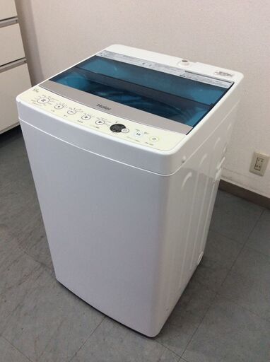 （10/7受渡済）T9440【Haier/ハイアール 5.5㎏洗濯機】美品 2019年製 JW-C55A 家電 洗濯 簡易乾燥付