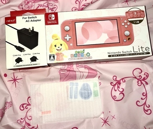 ✨値下げしました。明日締め切り✨出品新品未使用セットスイッチライトあつ森ピンク✨