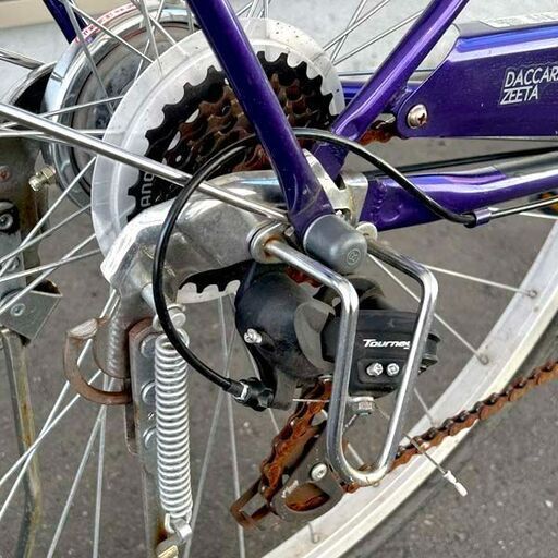26インチ自転車 7段変速付き軽快車 オートライト付き パープル 札幌 東区 店頭引き取り歓迎 26インチ自転車 7段変速付き軽快車 オートライト付き パープル 札幌 東区
