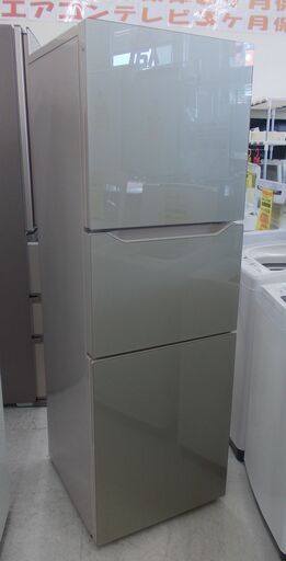 TWINBIRD 3ドア冷蔵庫 自動霜取り 切替室搭載 ガラスドア 199L 2022年製