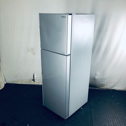 ID:rd24202 【自社配送エリア内限定】日立 HITACHI 冷蔵庫 一人暮らし 中古 2018年製 2ドア 225L シルバー 直冷式 右開き R-23HA(S)  【リユース品：状態B】【送料無料】【設置費用無料】