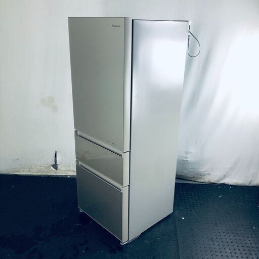 ID:rd24203 【自社配送エリア内限定】パナソニック Panasonic 冷蔵庫 ファミリー 中古 2018年製 3ドア 315L ゴールド ファン式 左開き NR-C32HGML-N  【リユース品：状態B】【送料無料】【設置費用無料】