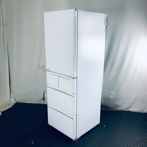 ID:rd24204 【自社配送エリア内限定】三菱 MITSUBISHI 冷蔵庫 ファミリー 中古 2016年製 5ドア 455L ホワイト ファン式 右開き MR-B46Z-W1  【リユース品：状態B】【送料無料】【設置費用無料】