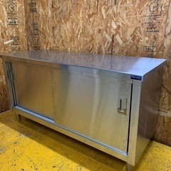 a(6649) マルゼン キャビネット作業台 両開き 厨房機器 飲食店 引き戸