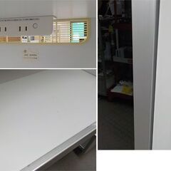 大容量！レンジボード シルバー系 幅139㎝ モリタインテリア キッチンボード 食器棚 スライド扉 大型　西岡店