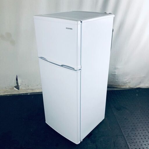 ID:re11057 アイリスオーヤマ IRISOHYAMA 冷蔵庫 一人暮らし 中古 2023年製 2ドア 118L ホワイト 直冷式 右開き IRSD-128-W  【リユース品：状態B】【送料無料】【設置費用無料】