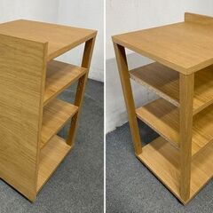 無印良品/MUJI 木製カップボード 120cm 天然木 オーク材 キッチンボード MUJI 食器棚 収納家具 中古家具 店頭引取歓迎 R8677