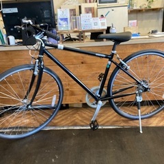 【チェーン新品！】6段変速　700×28cクロスバイク　マットブラック