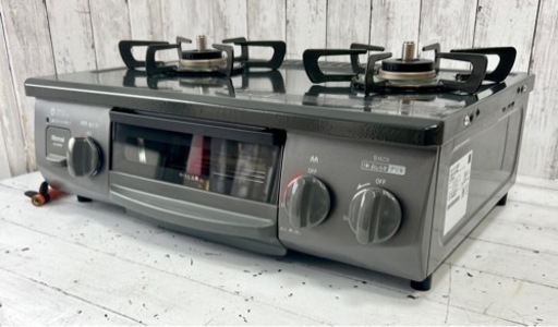 お引取り限定 美品 23年製 リンナイ LPガス用コンロ 2口ガステーブル KG35NBKL グリル未使用