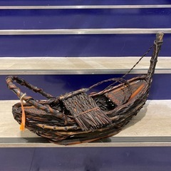 工芸品 舟型 花籠
