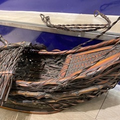 工芸品　舟型 花籠 工芸品 舟型 花籠