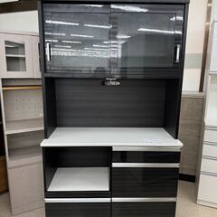 ☆ジモティ割あり☆ 入江木工 レンジボード 黒 H202×D48×W116.7 