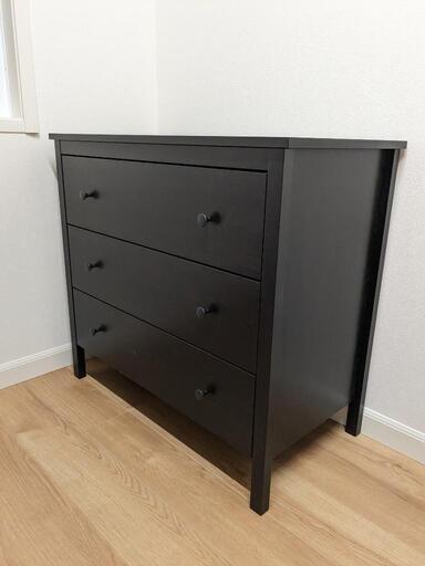 IKEA コッパンチェスト（黒）タンス