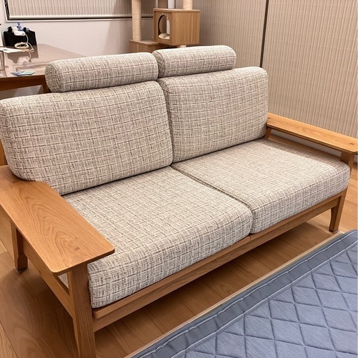 【美品】木製 ソファ 3人掛け　東京インテリア