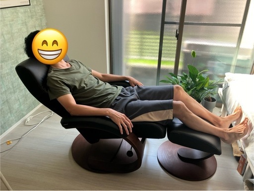 シモンズ　ムスタング　リクライニングチェアとオットマン 期間限定出品】シモンズ リクライニングチェア 別出品のオットマンと