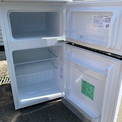 e angle 冷蔵庫　2019年製 e-angle 冷蔵庫エディオングリーンイーアングルレトロ一人暮らし