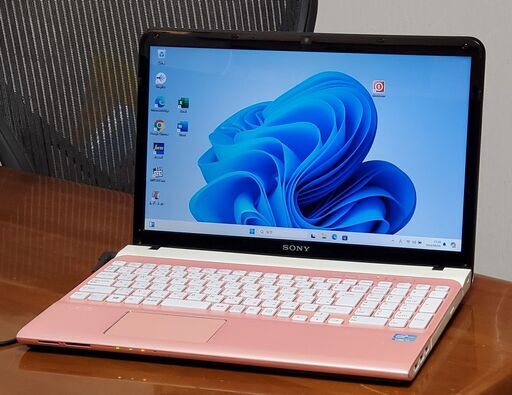 SONY桜色15インチ【win10+win11 起動8秒 CPUスコア4682】i7 新品SSD256GB/ office JW-CAD