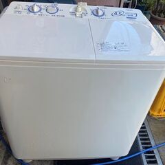 ☆中古￥10,800！AQUA　4.5kg洗濯機　家電　AQW-N451型　2018年製　幅77㎝ｘ奥行42㎝ｘ高さ87㎝　【BH181】