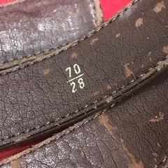 レア シャネル ロゴレザーベルト ブラウン 70/28