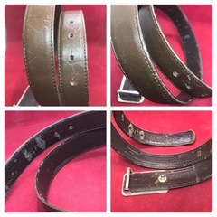 レア シャネル ロゴレザーベルト ブラウン 70/28