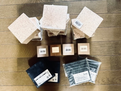 コルクと木材とゴムラバーのブロック15コ