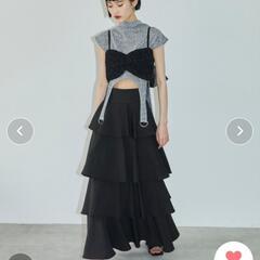 フリルスカート(黒)